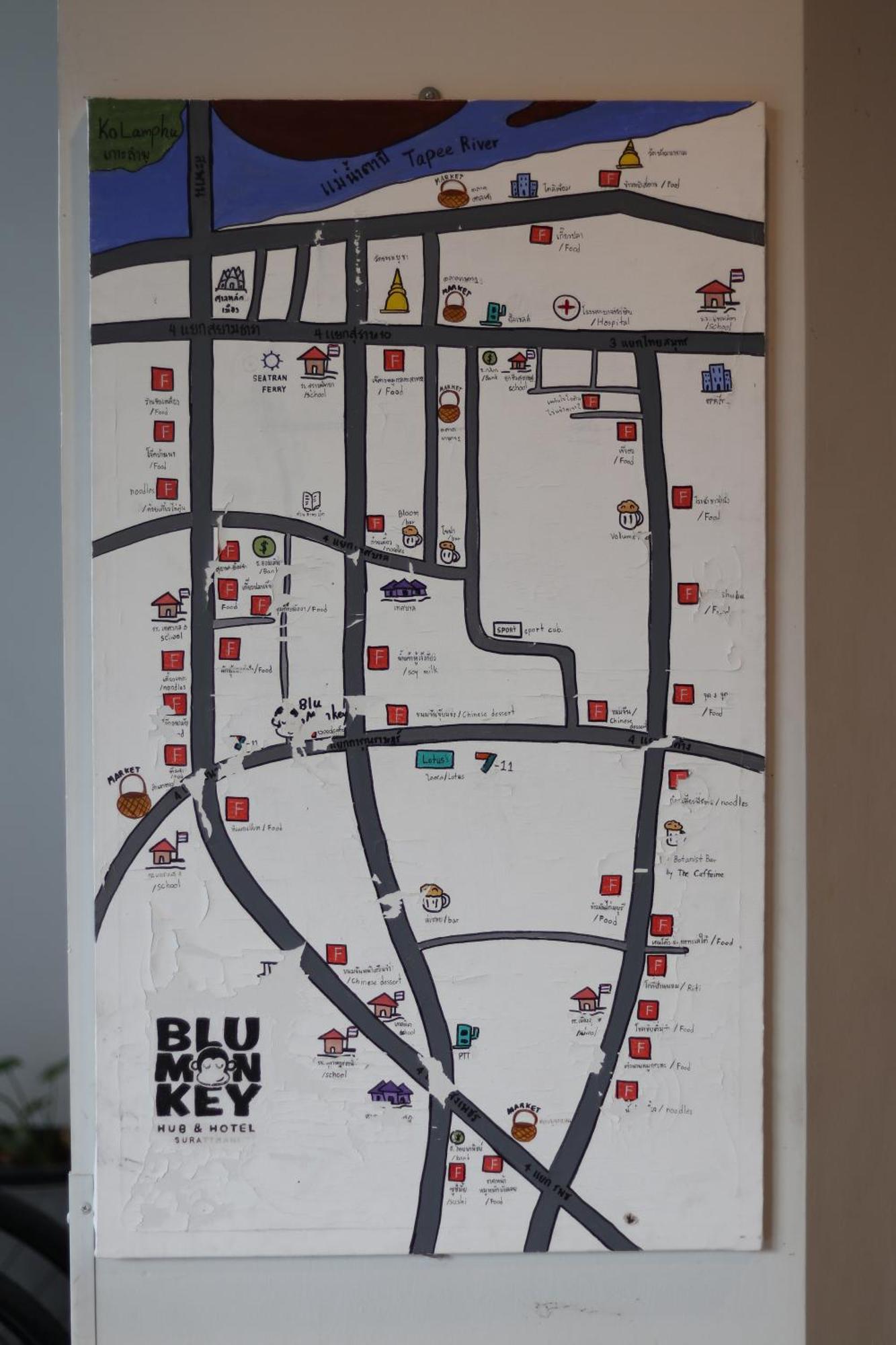 Blu Monkey Hub & Hotel Surat Thani Buitenkant foto